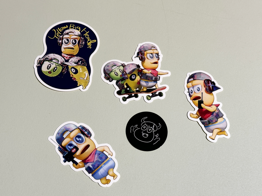 ピーナッツくんYellow Big Headerステッカー – 狸豆商店 ピーナッツくんYellow Big Headerステッカー – 狸豆商店